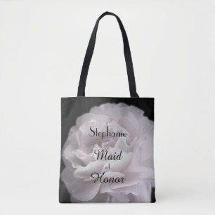 Maid of Honour Personalised Pale Pink Rose Tote Bag