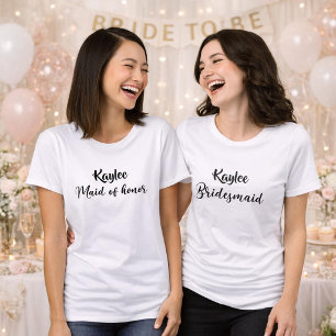 Maid of Honour Personalised T-Shirt