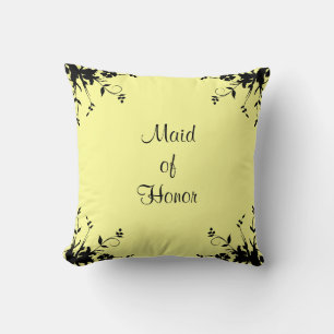 Maid of Honour Personalised Yellow Mojo Pillow
