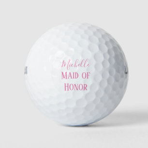 Maid of Honour Pink and White Souvenir Golf Balls