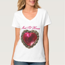 Maid Of Honour Pink Heart T-Shirt