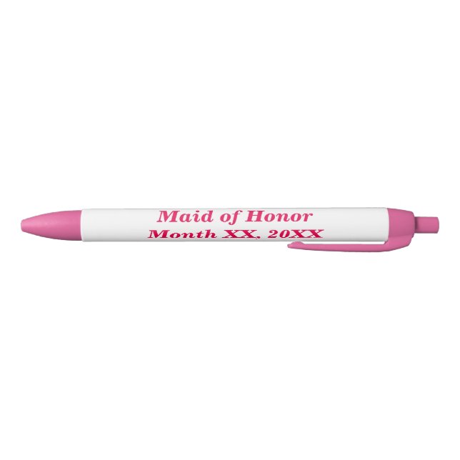 Maid of Honour Pink Moustache Pen (Bottom)