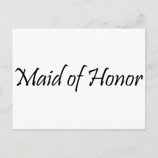 Maid of Honour Postcard