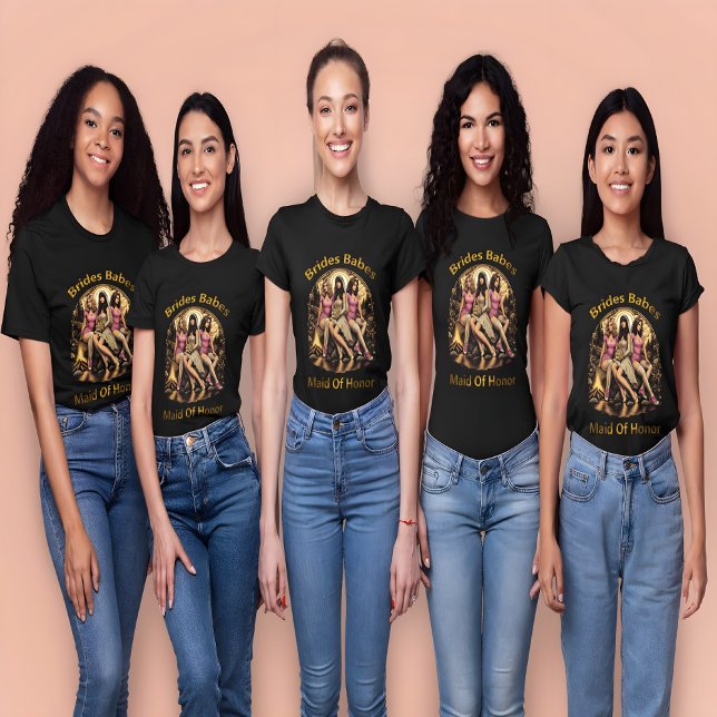 Maid of Honour Pride in a Bridal Party Themed  T-Shirt (Creator Uploaded)