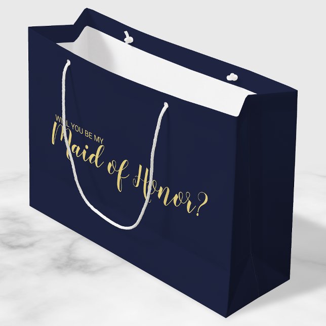 Maid of Honour Proposal Modern Proposal Large Gift Bag (Creator Uploaded)