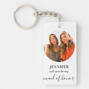 Maid of Honour proposal photo Key Ring