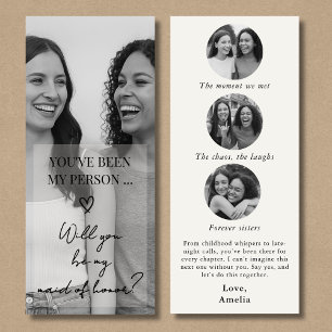Maid of Honour Proposal Photo Memory Collage Save The Date