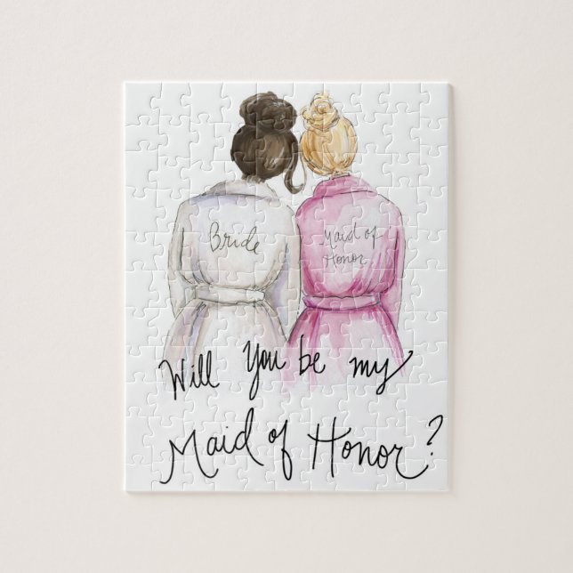 Maid of Honour? Puzzle Dk Br Bun Bride Bl Bun MH (Vertical)