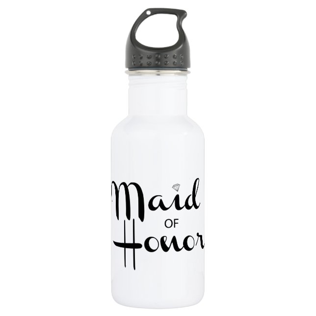 Maid of Honour Retro Script 532 Ml Water Bottle (Front)