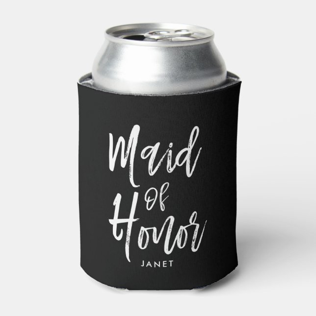 Maid of Honour| Script Style Custom Wedding Can Cooler (Can Front)