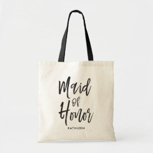 Maid of Honour   Script Style Customised Wedding Tote Bag