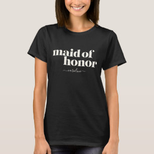 Maid of Honour Simple Minimalist Modern Name  T-Shirt