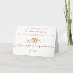 Maid Of Honour Thank You Card