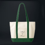 Maid of Honour Tote<br><div class="desc">Tote bag shown in natural/hunter green with text; Maid of Honour. Customise this item or buy as is.</div>