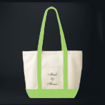 Maid of Honour Tote Bag<br><div class="desc">Tote bag shown in natural/lime green with text; Maid of Honour. Customise this item or buy as is.</div>