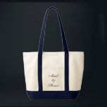 Maid of Honour Tote Bag<br><div class="desc">Tote bag shown in natural/navy blue with text; Maid of Honour. Customise this item or buy as is.</div>