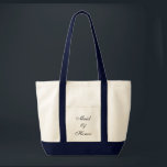 Maid of Honour Tote Bag<br><div class="desc">Tote bag shown in natural/navy blue with text; Maid of Honour. Customise this item or buy as is.</div>