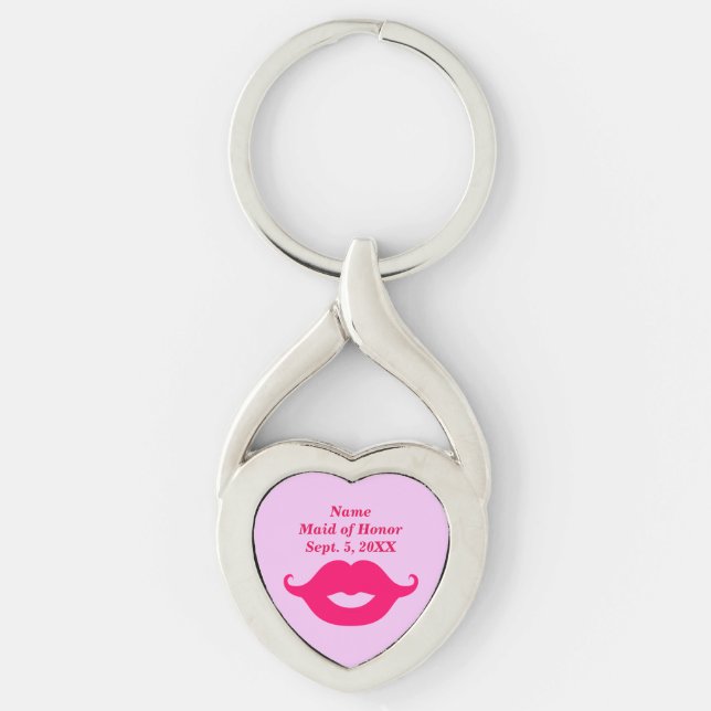 Maid of Honour Twisted Heart Keychain (Front)