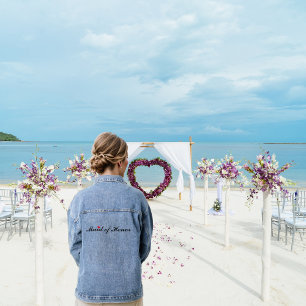 Maid of Honour Wedding Bridal Bachelorette Party Denim Jacket