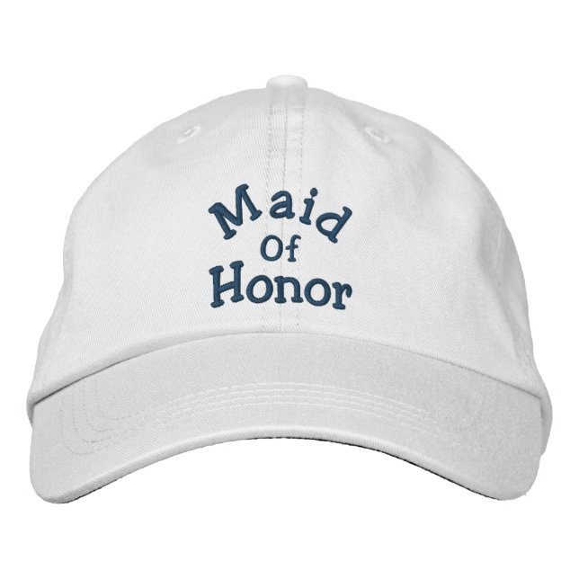 Maid Of Honour Wedding Embroidered Hat (Front)