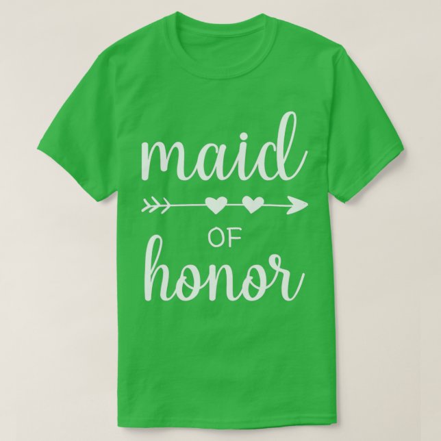 Maid Of Honour Wedding Party Bachelor Party T-Shirt (Design Front)