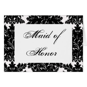 "Maid of Honour" Wedding Table Card