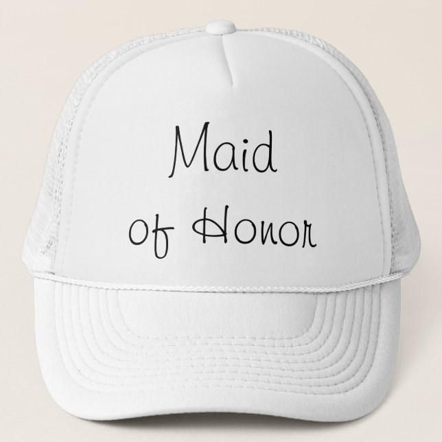 Maid of Honour White Wedding Hat (Front)