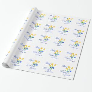 Maid of Honour with Yellow Tulips Wrapping Paper