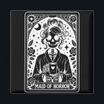 Maid Of Horror Tarot Card Bride Coven Gothic Bache Magnet<br><div class="desc">Maid Of Horror Tarot Card Bride Coven Gothic Bachelorette</div>