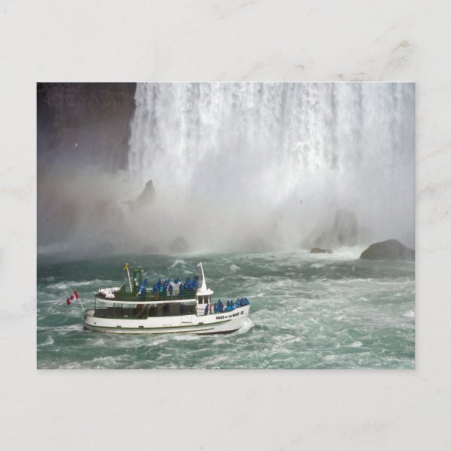Maid Of The Mist Entering The Falls Postcard (Front)