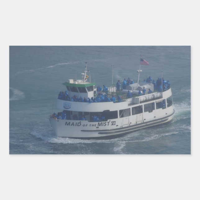 Maid of the mist on the Niagara river Rectangular Sticker (Front)