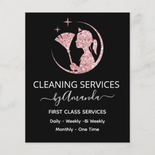 Maid Rose Pink Cleaning Service Flyer