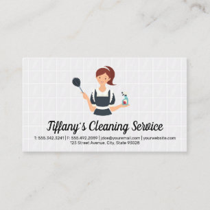 Maid Service   Bathroom Tiles Business Card