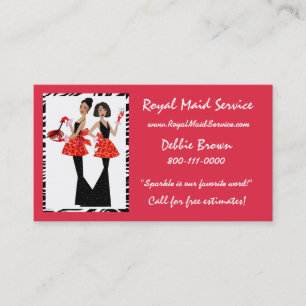 Maid Service Business Cards
