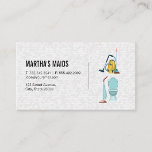 Maid Service Cleaning Equipment Business Card