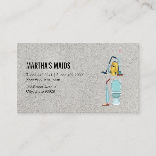Maid Service | Cleaning Product Equipment Business Card (Front)