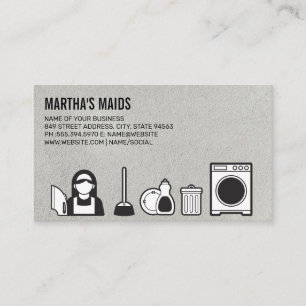 Maid Service   Cleaning Services Business Card