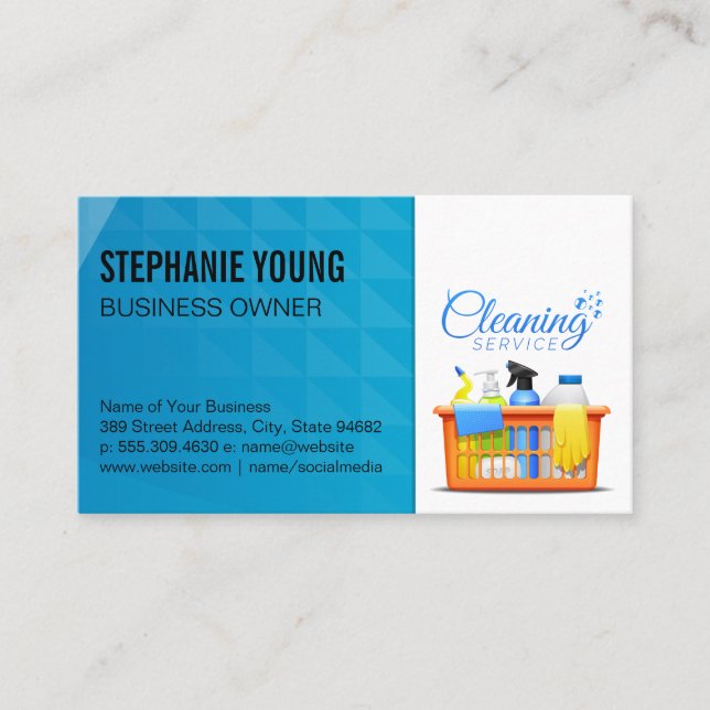 Maid Service | Cleaning Spray and Service Business Card (Front)