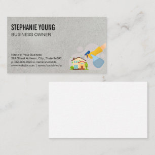 Maid Service   Cleaning Spray House Business Card