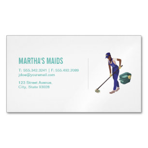 Maid Service Magnetic Business Card