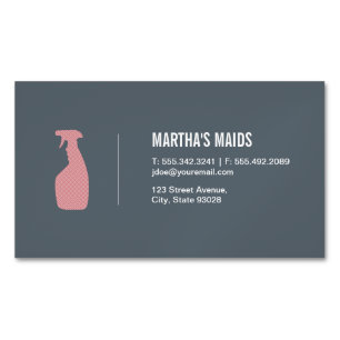 Maid Service Magnetic Business Card