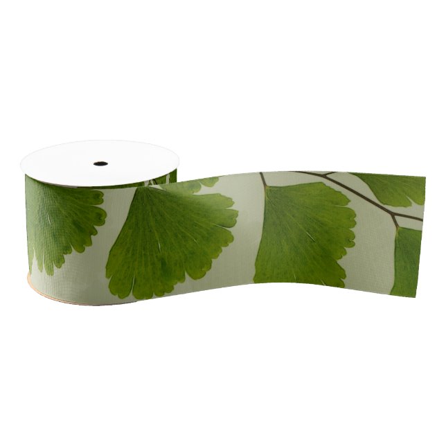 Maiden Hair Fern Frond Grosgrain Ribbon (Spool)