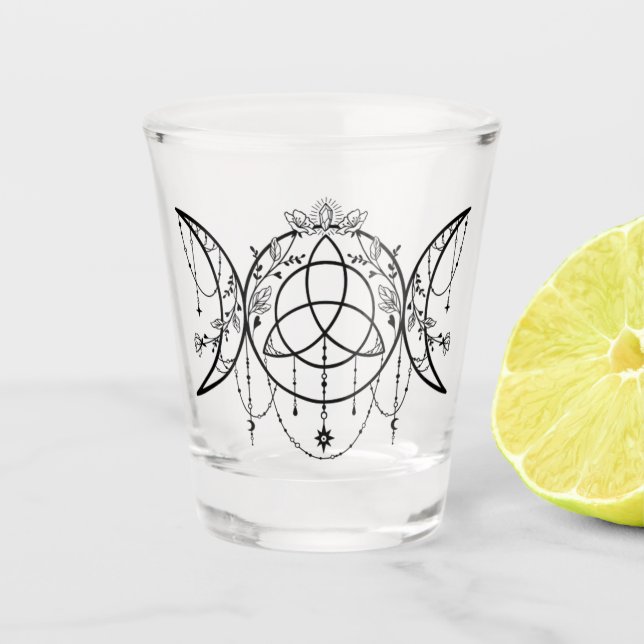 Maiden, Mother, Crone – Sacred Sipware Shot Glass (Front)