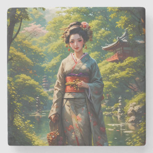 Maiden of the Green Garden Stone Coaster