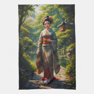 Maiden of the Green Garden Tea Towel