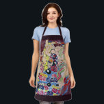 Maiden (Virgin), Gustav Klimt, Vintage Art Nouveau Apron<br><div class="desc">The Maiden (aka The Virgin) (1913) by Gustav Klimt is a vintage Victorian Era Art Nouveau fine art symbolism portrait painting. Several women yawning, stretching and sleeping in a bed covered with colourful mosaic pattern blankets. About the artist: Gustav Klimt (1862-1918) was an Austrian Symbolist painter and one of the...</div>