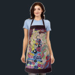 Maiden (Virgin), Gustav Klimt, Vintage Art Nouveau Apron<br><div class="desc">The Maiden (aka The Virgin) (1913) by Gustav Klimt is a vintage Victorian Era Art Nouveau fine art symbolism portrait painting. Several women yawning, stretching and sleeping in a bed covered with colourful mosaic pattern blankets. About the artist: Gustav Klimt (1862-1918) was an Austrian Symbolist painter and one of the...</div>