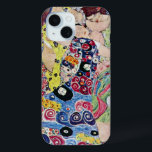 Maiden (Virgin), Gustav Klimt, Vintage Art Nouveau iPhone 15 Case<br><div class="desc">The Maiden (aka The Virgin) (1913) by Gustav Klimt is a vintage Victorian Era Art Nouveau fine art symbolism portrait painting. Several women yawning, stretching and sleeping in a bed covered with colourful mosaic pattern blankets. About the artist: Gustav Klimt (1862-1918) was an Austrian Symbolist painter and one of the...</div>