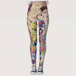 Maiden (Virgin), Gustav Klimt, Vintage Art Nouveau Leggings<br><div class="desc">The Maiden (aka The Virgin) (1913) by Gustav Klimt is a vintage Victorian Era Art Nouveau fine art symbolism portrait painting. Several women yawning, stretching and sleeping in a bed covered with colourful mosaic pattern blankets. About the artist: Gustav Klimt (1862-1918) was an Austrian Symbolist painter and one of the...</div>