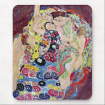Maiden (Virgin), Gustav Klimt, Vintage Art Nouveau Mouse Pad<br><div class="desc">The Maiden (aka The Virgin) (1913) by Gustav Klimt is a vintage Victorian Era Art Nouveau fine art symbolism portrait painting. Several women yawning, stretching and sleeping in a bed covered with colourful mosaic pattern blankets. About the artist: Gustav Klimt (1862-1918) was an Austrian Symbolist painter and one of the...</div>